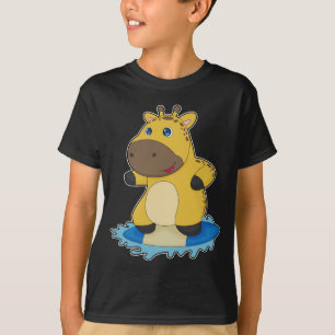 キリンサーファーのサーフボード Tシャツ