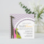 キリンシェブロンベビーツインシャワー招待状 招待状 (スタンド正面)