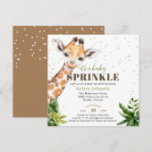 キリンジャングルサファリ ベイビーシャワーパーティ 招待状 (正面/裏面)