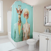 キリンスタイリッシュと女性 シャワーカーテン (インサイチュ)
