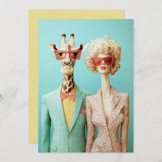 キリンスタイリッシュと女性 招待状 (正面/裏面)