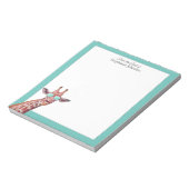 キリンティール(緑がかった色)Monogram From the Desk ofテンプレート ノートパッド (回転)