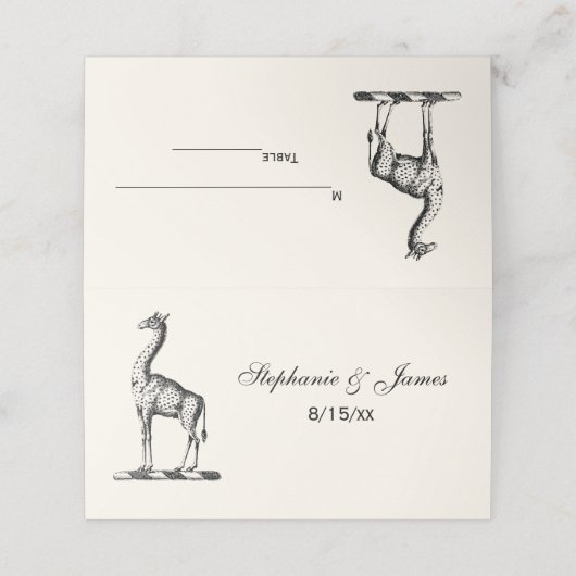 キリンテーマエスコートカード座席表アイボリー プレイスカード (外部開封)