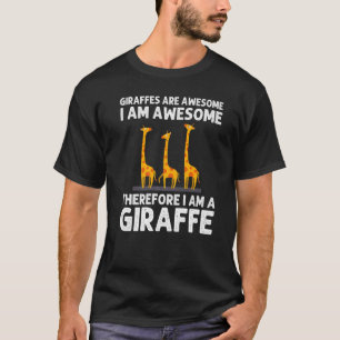 キリンデザイン男性へウィメンズサファリワイルドライフアニメーション Tシャツ