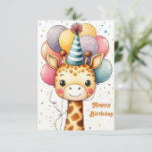 キリンデザイン誕生日カード (スタンド正面)