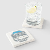 キリントンスキーエリアウィンターバーモント ストーンコースター (横)