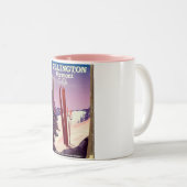 キリントン、バーモント・スキー旅行プリント。 ツートーンマグカップ (正面右)