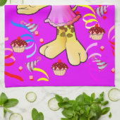 キリンハッピーバースデーキッチンハンドタオル キッチンタオル (折り畳み)