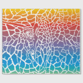 キリンパターン色の背景 ラッピングペーパー (フラット)