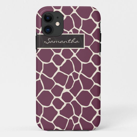 キリンパターンiPhone 5の穹窖の箱(紫色) Case-Mate iPhoneケース (裏面)