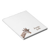 キリンパーソナライズされたサファリ名 ノートパッド (アングル)