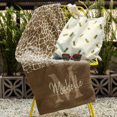 キリンパーソナライズされたパターンモノグラムフィットネスヨガ バスタオル