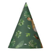 キリンパーティーアニマルワイルドワンジャングル誕生日ボーイ パーティーハット (左)