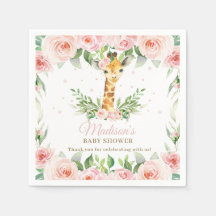 キリンピンクフローラガールベビーシャワー誕生日