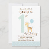 キリンファースト誕生日招待状(青) 招待状 (正面)