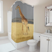 キリンフル体アフリカ動物 シャワーカーテン (インサイチュ)