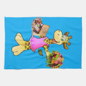 キリンフローラブルーキッチンハンドタオル キッチンタオル (横)