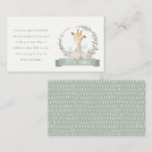 キリンフローラリース表示シャワーベビーシャワー エンクロージャーカード (正面/裏面)