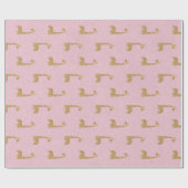 キリンプリンセスパステルピンクローズデリケート ラッピングペーパー (フラット)