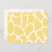 キリンプリントの黄色のパターン。 ポストカード (正面/裏面)