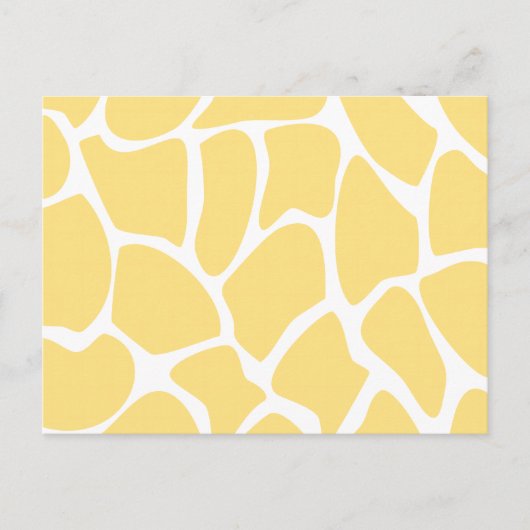 キリンプリントの黄色のパターン。 ポストカード (正面)
