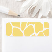 キリンプリントの黄色のパターン。 ラベル (インサイチュ)