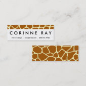 キリンプリントクラシック茶色の動物柄 スキニー名刺 (正面/裏面)