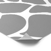 キリンプリントパターン（グレー）。 ポスター (角)