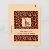 キリンプリントパーソナライズされた事業 ポストカード (正面/裏面)