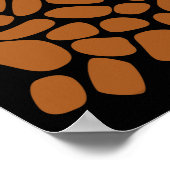 キリンプリント柄のトリックまたはジャングル動物を治療 ポスター (角)