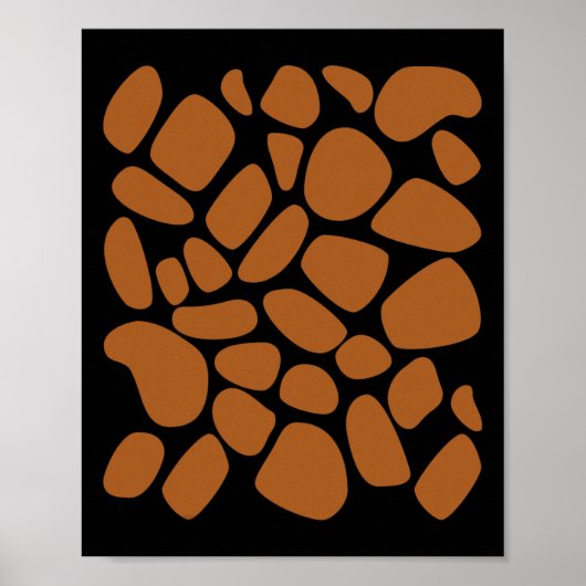 キリンプリント柄のトリックまたはジャングル動物を治療 ポスター (正面)