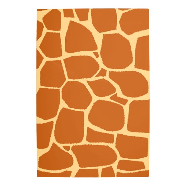 キリンプリント模様 メタルプリント (正面)