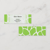 キリンプリント模様（ライムグリーン） スキニー名刺 (正面/裏面)