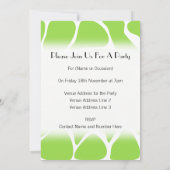 キリンプリント模様(ライムグリーン) 招待状 (裏面)