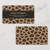 キリンプリント模様 名刺 (正面/裏面)