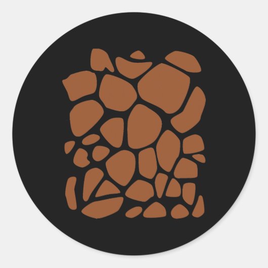 キリンプリント簡単ディーハロウィンコスチューム ラウンドシール (正面)