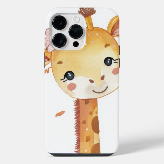 キリンプリント電話 iPhoneケース (裏面)