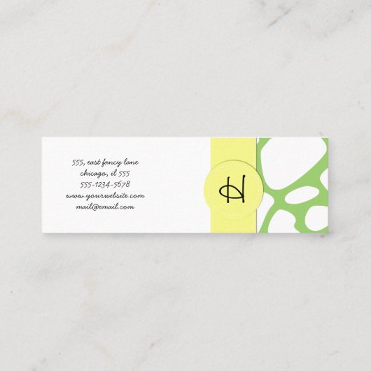 キリンプリント,グリーンキリン,アニマルプリント,ジャングル スキニー名刺 (裏面)