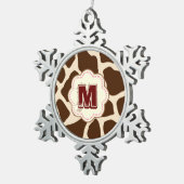 キリンプリント スノーフレークピューターオーナメント (右)