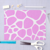 キリンプリント，ピンクキリン，アニマルプリント，ジャングル 薄葉紙 (クラフト)