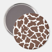 キリンプリント，ブラウンキリン，アニマルプリント，ジャングル マグネット (正面/裏面)