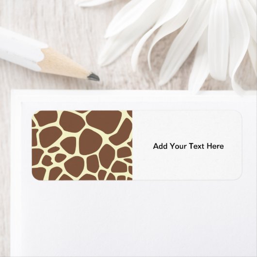 キリンプリント，ブラウンキリン，アニマルプリント，ジャングル ラベル (インサイチュ)