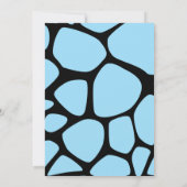 キリンプリント、ブルーキリン、ジャングル、スウィート16 招待状 (裏面)