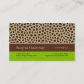 キリンプリント[緑]名刺 名刺 (裏面)