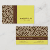 キリンプリント[黄色]名刺 名刺 (正面/裏面)