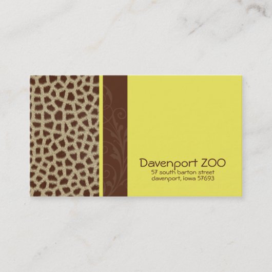 キリンプリント[黄色]名刺 名刺 (正面)