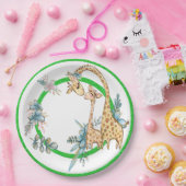 キリンベビーパーティーグッズ紙プレート ペーパープレート (パーティー)