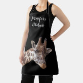 キリンポートレートの写真パーソナライズされた名 エプロン (インサイチュ)