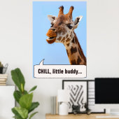 キリンポートレートカスタマイズ可能な文字ポスター ポスター (ホームオフィス)