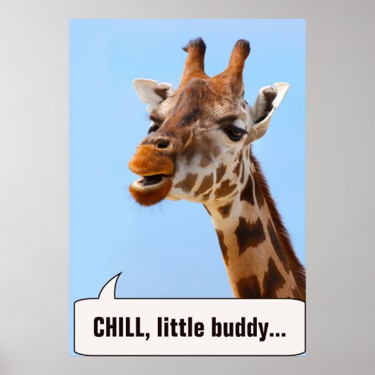 キリンポートレートカスタマイズ可能な文字ポスター ポスター (正面)